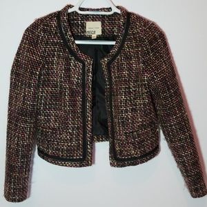 Silence + Noise cropped tweed blazer